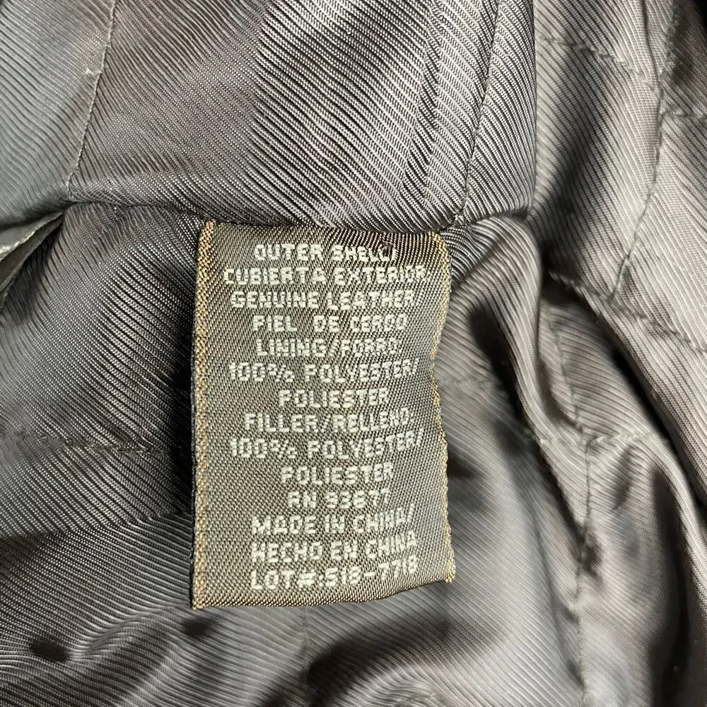 St. John’s Bay Brown Leather Jacket Size XL EUC